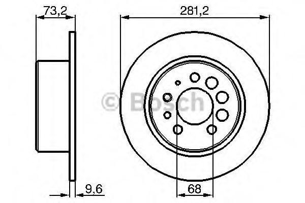 Тормозной диск BOSCH 0 986 478 143