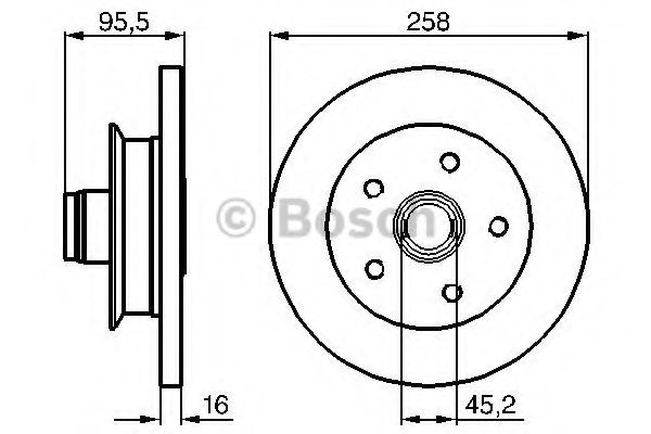 Тормозной диск BOSCH 0 986 478 224