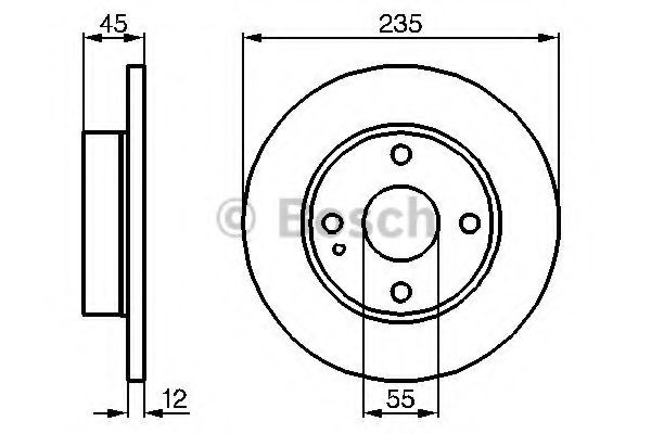 Тормозной диск BOSCH 0 986 478 252