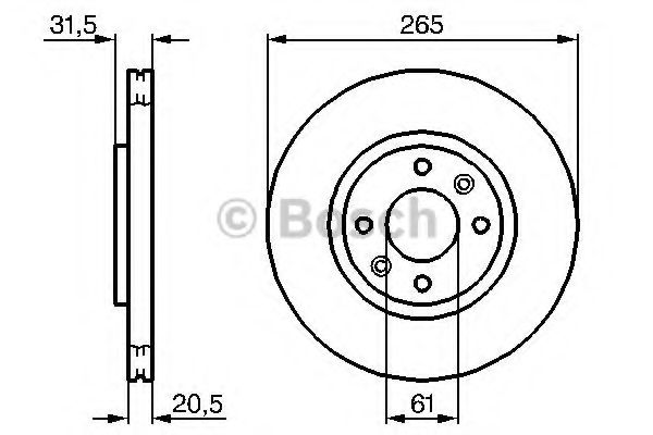 Тормозной диск BOSCH 0 986 478 279
