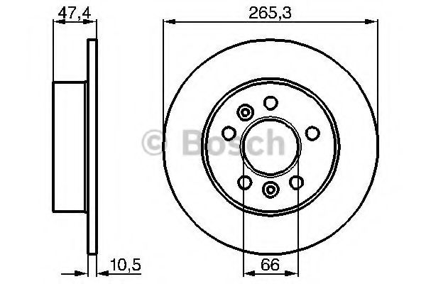 Тормозной диск BOSCH 0 986 478 305 Тормозной диск BOSCH 0 986 478 305