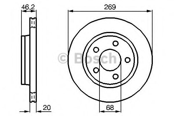 Тормозной диск BOSCH 0 986 478 316