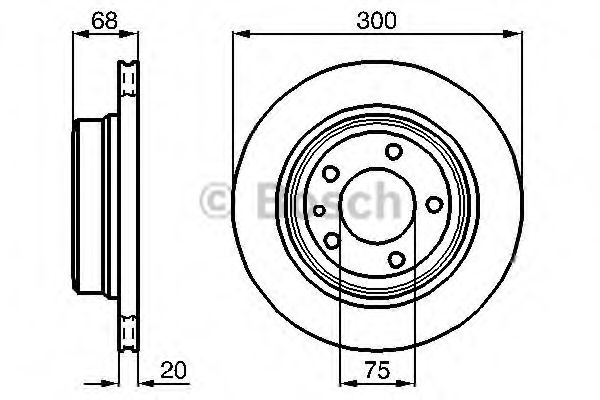 Тормозной диск BOSCH 0 986 478 320