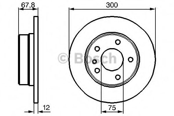 Тормозной диск BOSCH 0 986 478 322