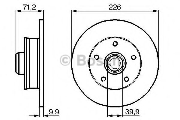 Тормозной диск BOSCH 0 986 478 332