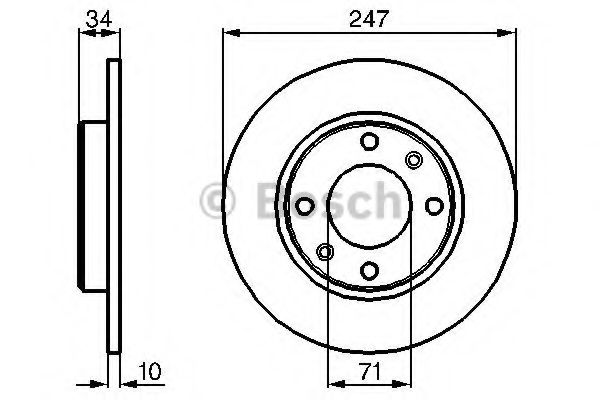Тормозной диск BOSCH 0 986 478 359