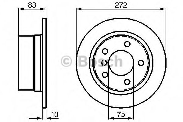 Тормозной диск BOSCH 0 986 478 439