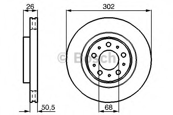 Тормозной диск BOSCH 0 986 478 454