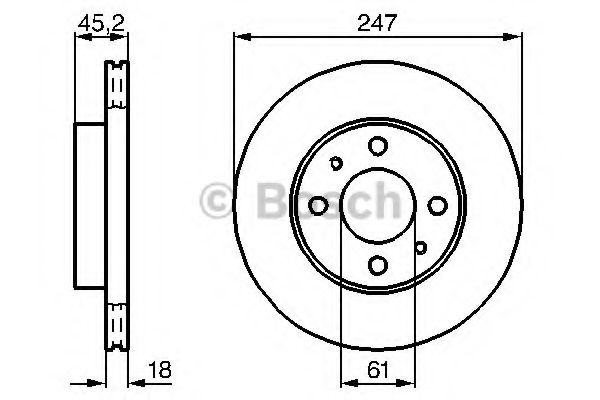 Тормозной диск BOSCH 0 986 478 459