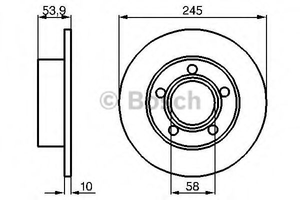 Тормозной диск BOSCH 0 986 478 461