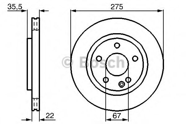 Тормозной диск BOSCH 0 986 478 474