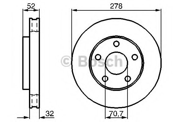 Тормозной диск BOSCH 0 986 478 486