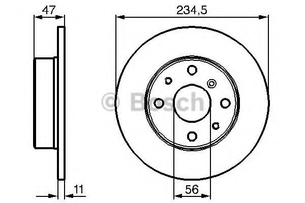 Тормозной диск BOSCH 0 986 478 500