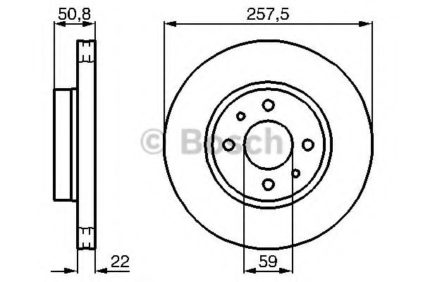 Тормозной диск BOSCH 0 986 478 512