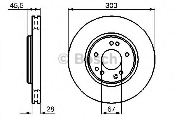 Тормозной диск BOSCH 0 986 478 526