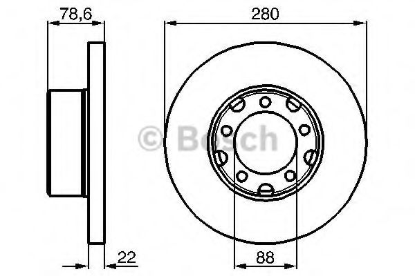 Тормозной диск BOSCH 0 986 478 529