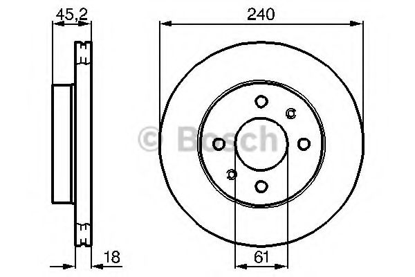 Тормозной диск BOSCH 0 986 478 533