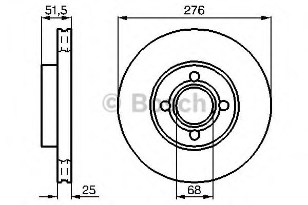 Тормозной диск BOSCH 0 986 478 549