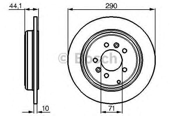 Тормозной диск BOSCH 0 986 478 556