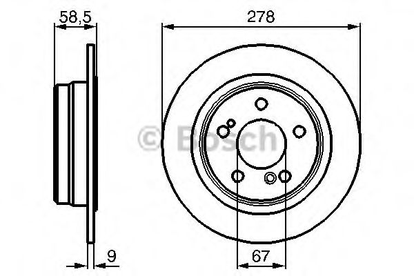 Тормозной диск BOSCH 0 986 478 565
