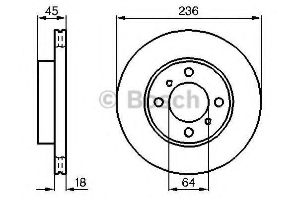 Тормозной диск BOSCH 0 986 478 572