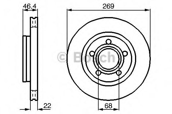 Тормозной диск BOSCH 0 986 478 574