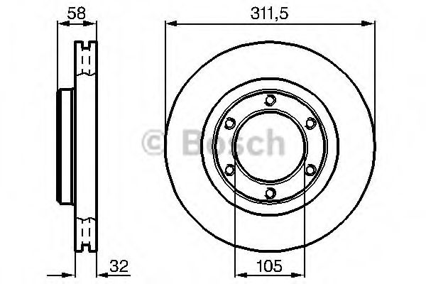 Тормозной диск BOSCH 0 986 478 580