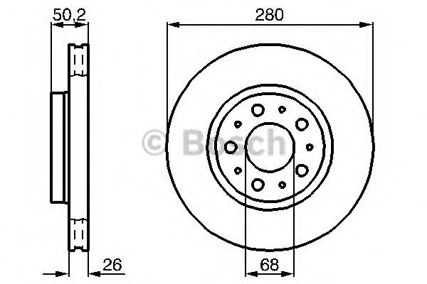 Тормозной диск BOSCH 0 986 478 603 Тормозной диск BOSCH 0 986 478 603