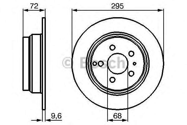 Тормозной диск BOSCH 0 986 478 628 Тормозной диск BOSCH 0 986 478 628