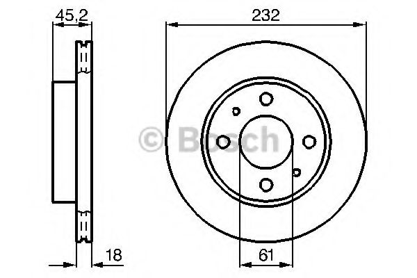 Тормозной диск BOSCH 0 986 478 650
