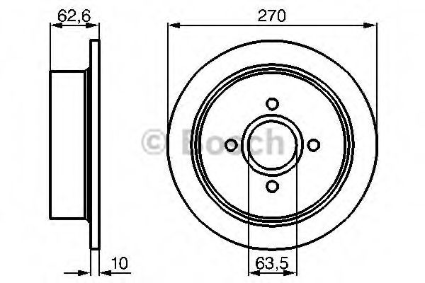 Тормозной диск BOSCH 0 986 478 672