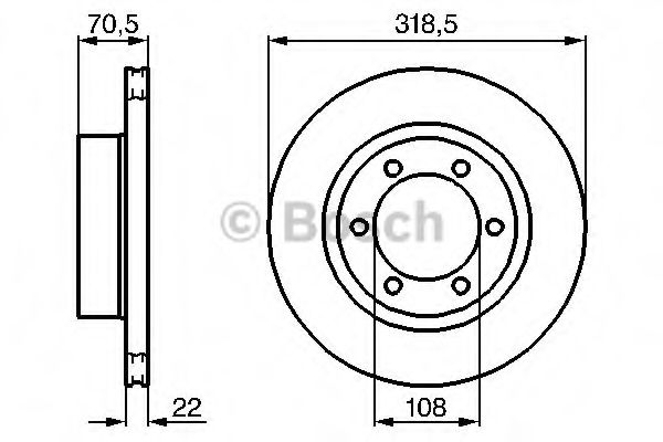 Тормозной диск BOSCH 0 986 478 698