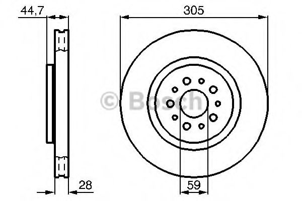 Тормозной диск BOSCH 0 986 478 711