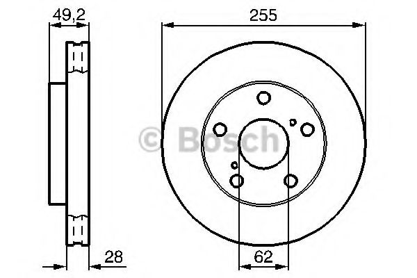 Тормозной диск BOSCH 0 986 478 726