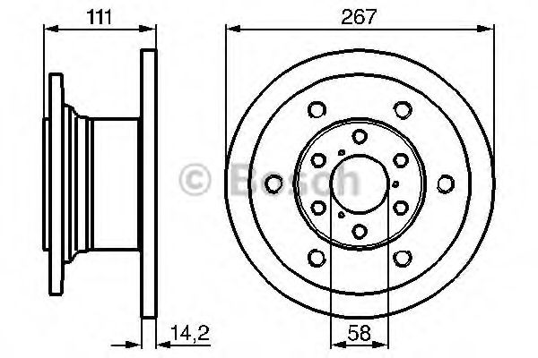 Тормозной диск BOSCH 0 986 478 742