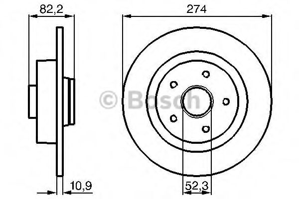 Тормозной диск BOSCH 0 986 478 744