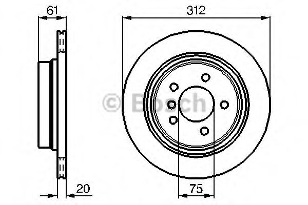 Тормозной диск BOSCH 0 986 478 768