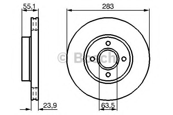 Тормозной диск BOSCH 0 986 478 814