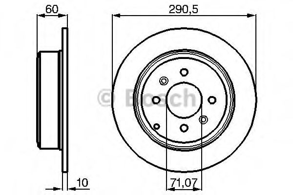 Тормозной диск BOSCH 0 986 478 877 Тормозной диск BOSCH 0 986 478 877