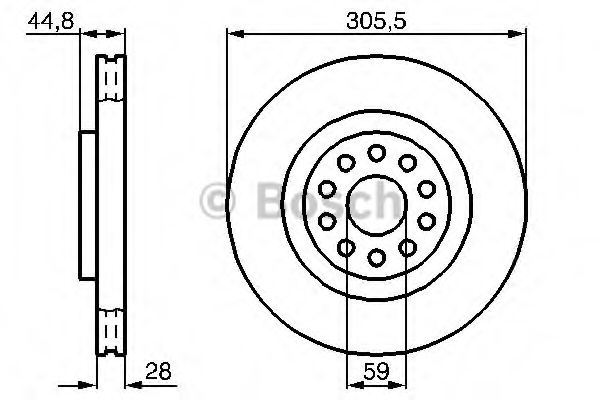 Тормозной диск BOSCH 0 986 478 963