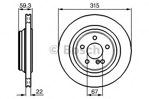 Тормозной диск BOSCH 0 986 478 966
