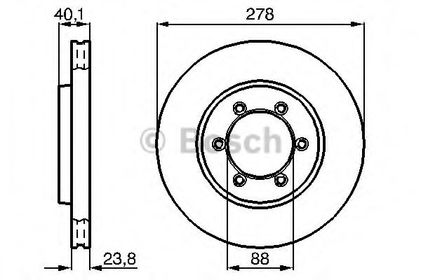 Тормозной диск BOSCH 0 986 478 967