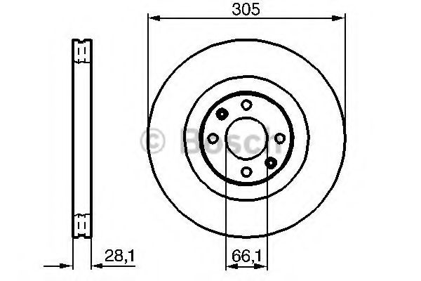 Тормозной диск BOSCH 0 986 479 024