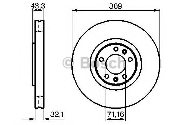 Тормозной диск BOSCH 0 986 479 027