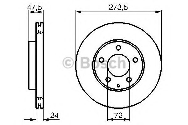 Тормозной диск BOSCH 0 986 479 034