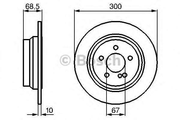 Тормозной диск BOSCH 0 986 479 041 Тормозной диск BOSCH 0 986 479 041