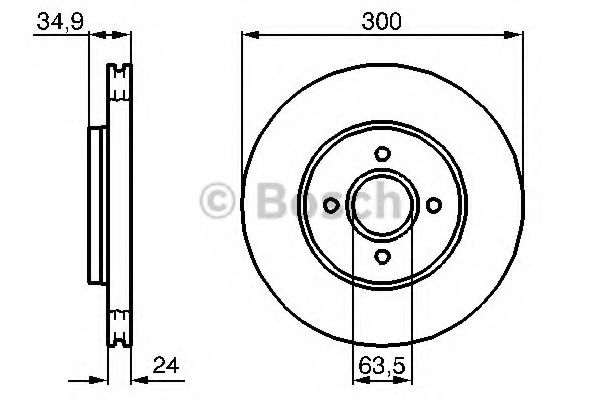 Тормозной диск BOSCH 0 986 479 048