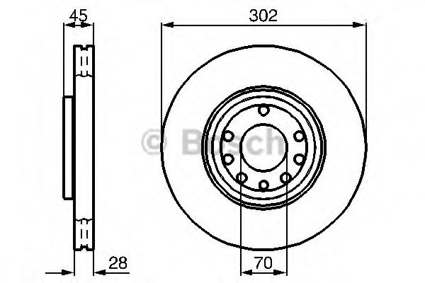 Тормозной диск BOSCH 0 986 479 076 Тормозной диск BOSCH 0 986 479 076