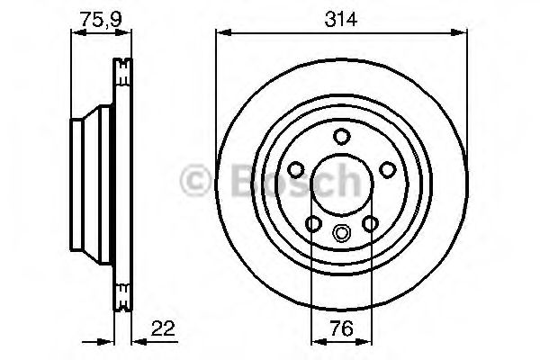 Тормозной диск BOSCH 0 986 479 094