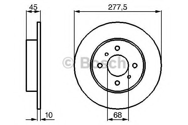 Тормозной диск BOSCH 0 986 479 105